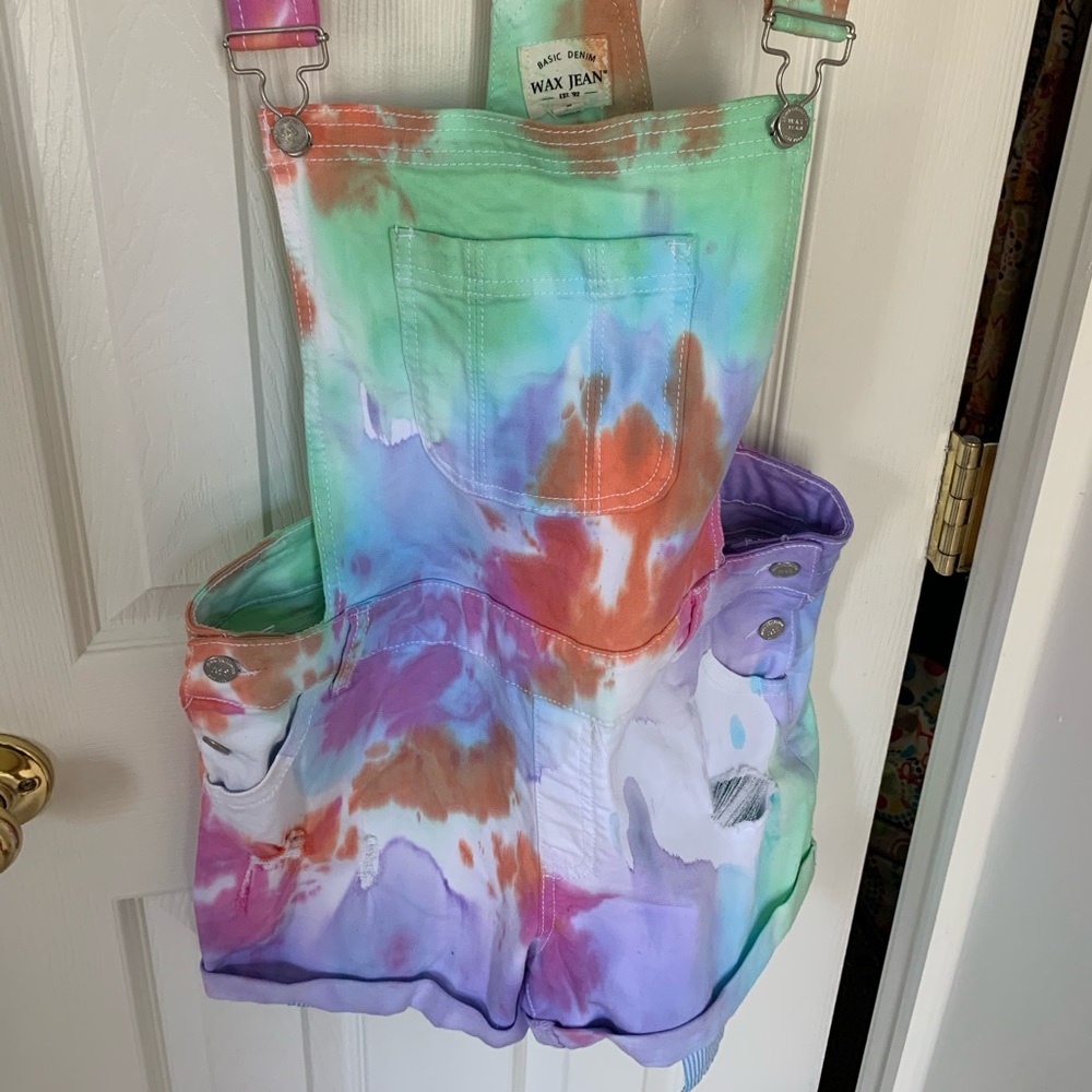 Tie dye overalls